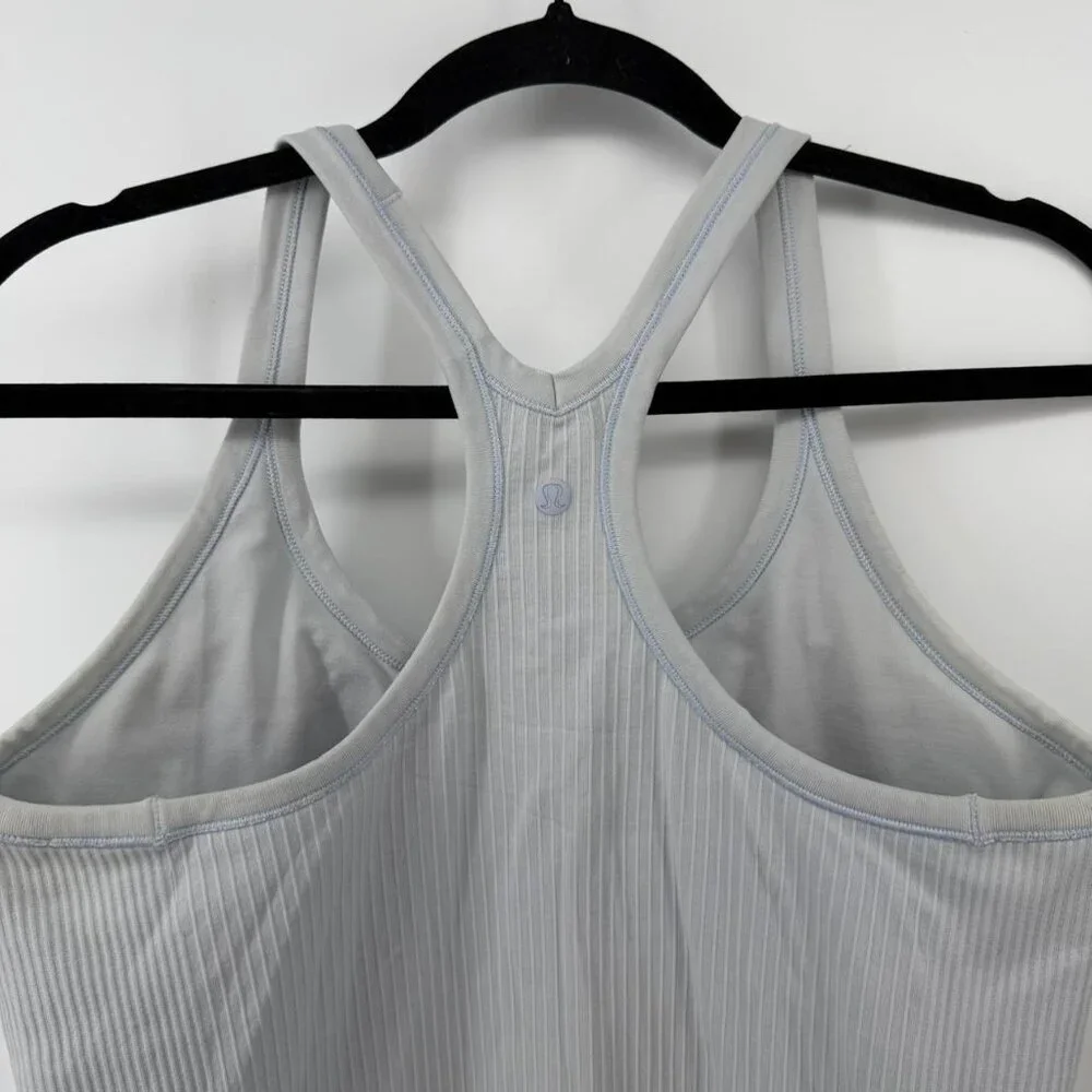 Lululemon Light Blue Ribbed Tank Padded Top Size: 12